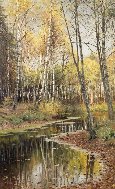 Peder Monsted Autumn in the birchwood china oil painting image